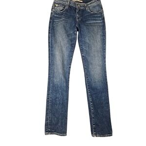 Big Star Size 30 Women Jeans Brigette Slim‎ Straight Mid Rise Denim Blue